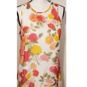 NWOT Hilfiger A-Line Floral Sleeveless Dress 10